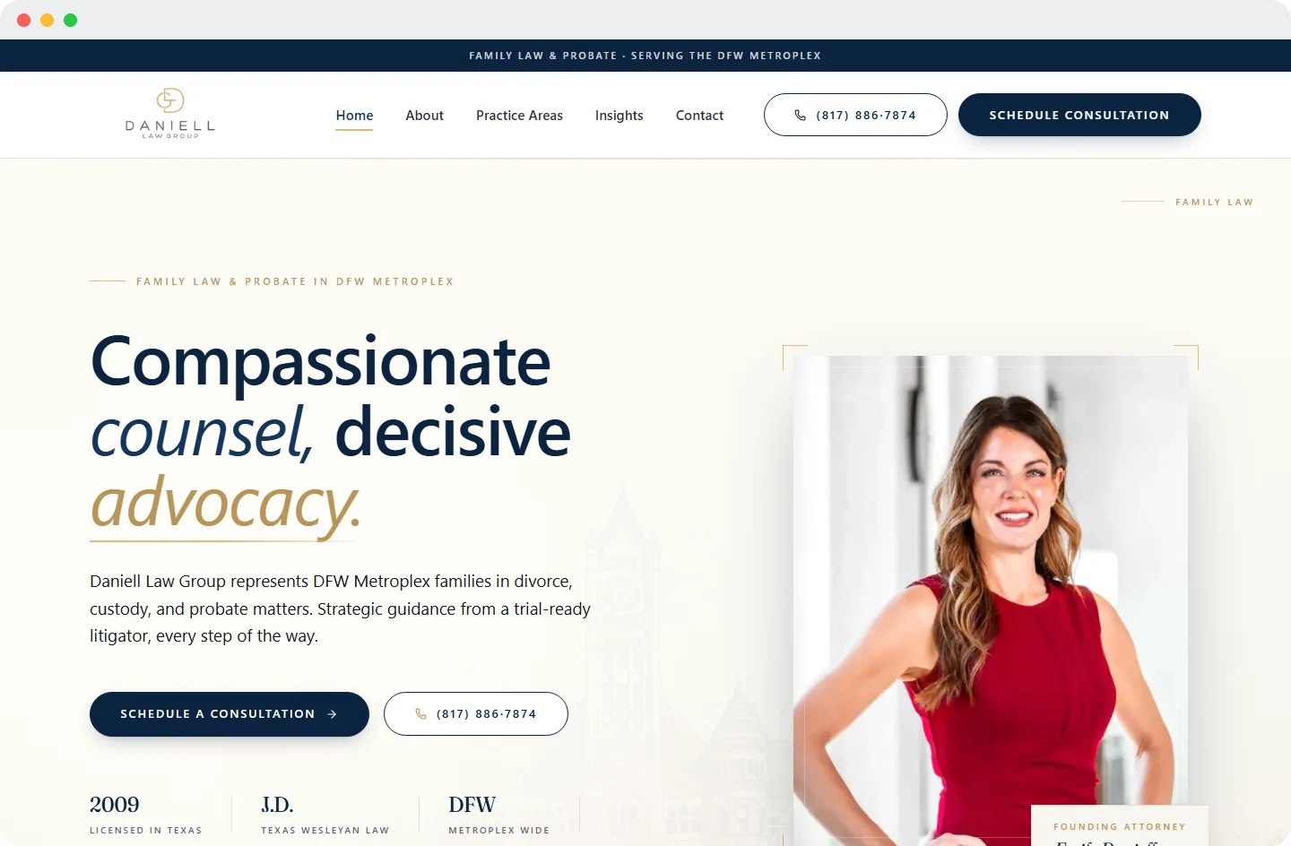 Daniell Law Group mockup